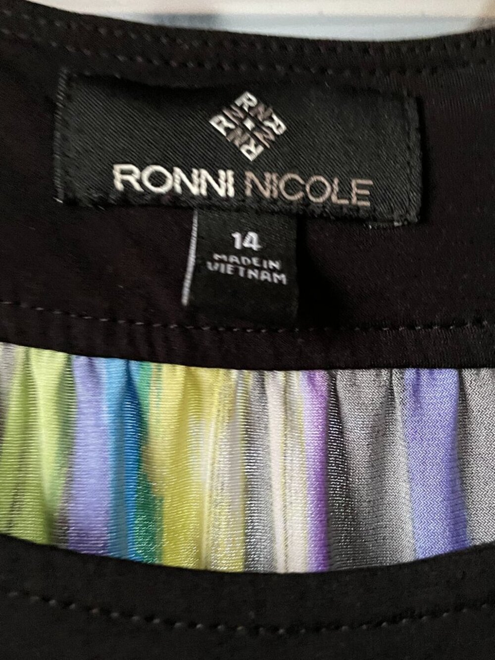 Ronni Nicole Multicolor Midi Dress Women's 14 (oversized fit / L or XL) - Picture 2 of 8